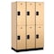 Salsbury Industries Wardrobe Locker, 45" W, 21" D, 76" H, (3) Wide, (6) Openings, Maple 22361MAP - alternate 1